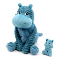 Peluche hippopotame Bibou maman et son bébé bleu – Les Ptipotos