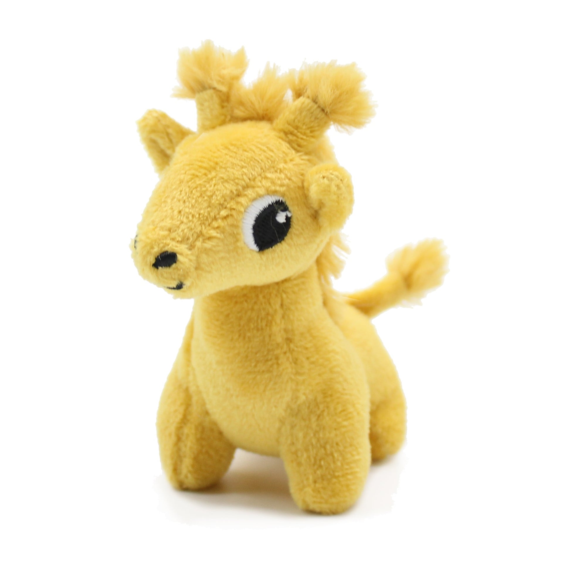 Peluche girafe Loncou maman et son bébé jaune moutarde – Les Ptipotos – vue 9