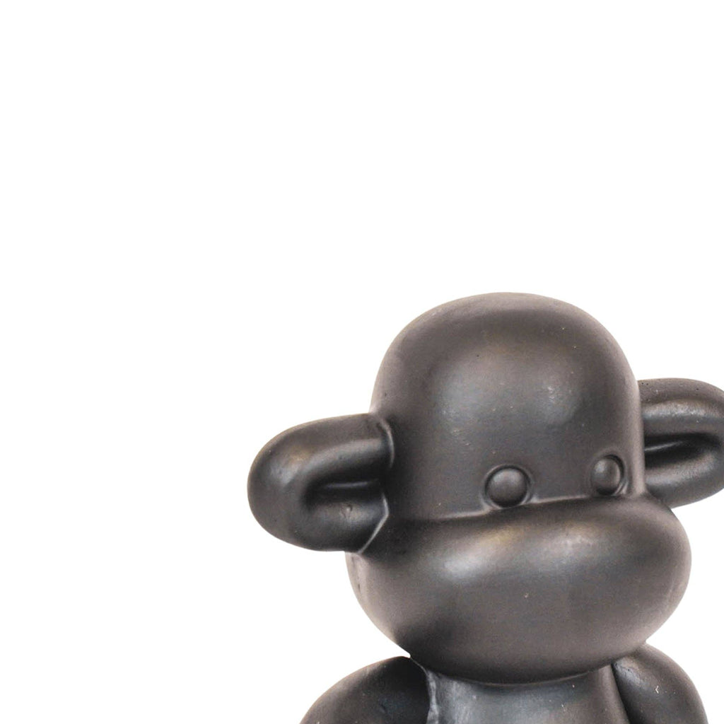 Ornement - Figurine Singe Hang Loose 'La Légende' - Polyrésine - Noir - 20,5x13,5x35cm
