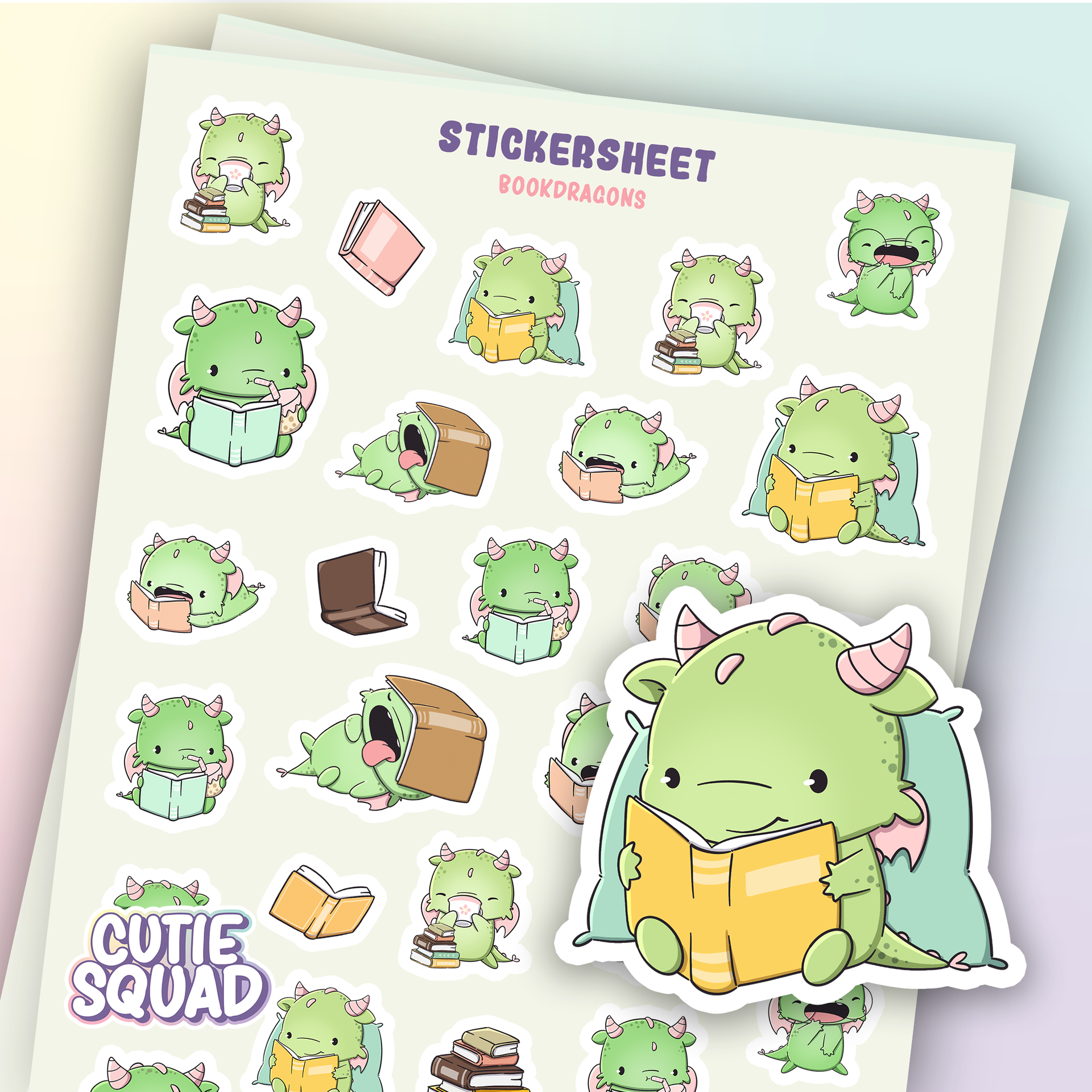 Planches d'autocollants Dragon lecteur