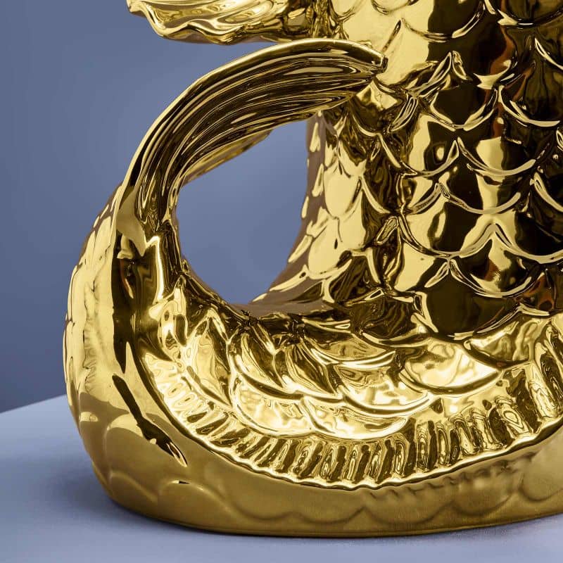 Sculpture/Vase Poisson Blubb doré