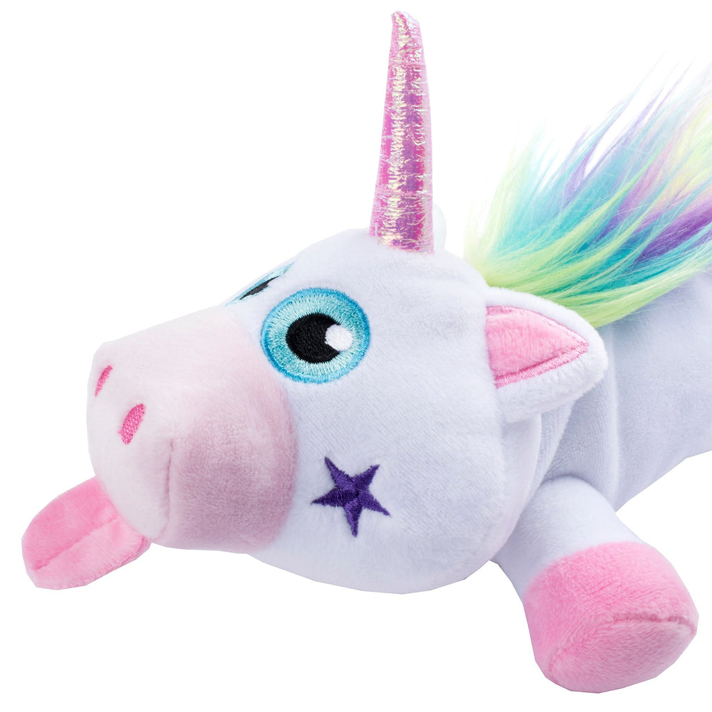 Federmappe Plüsch Einhorn weiß Regenbogen