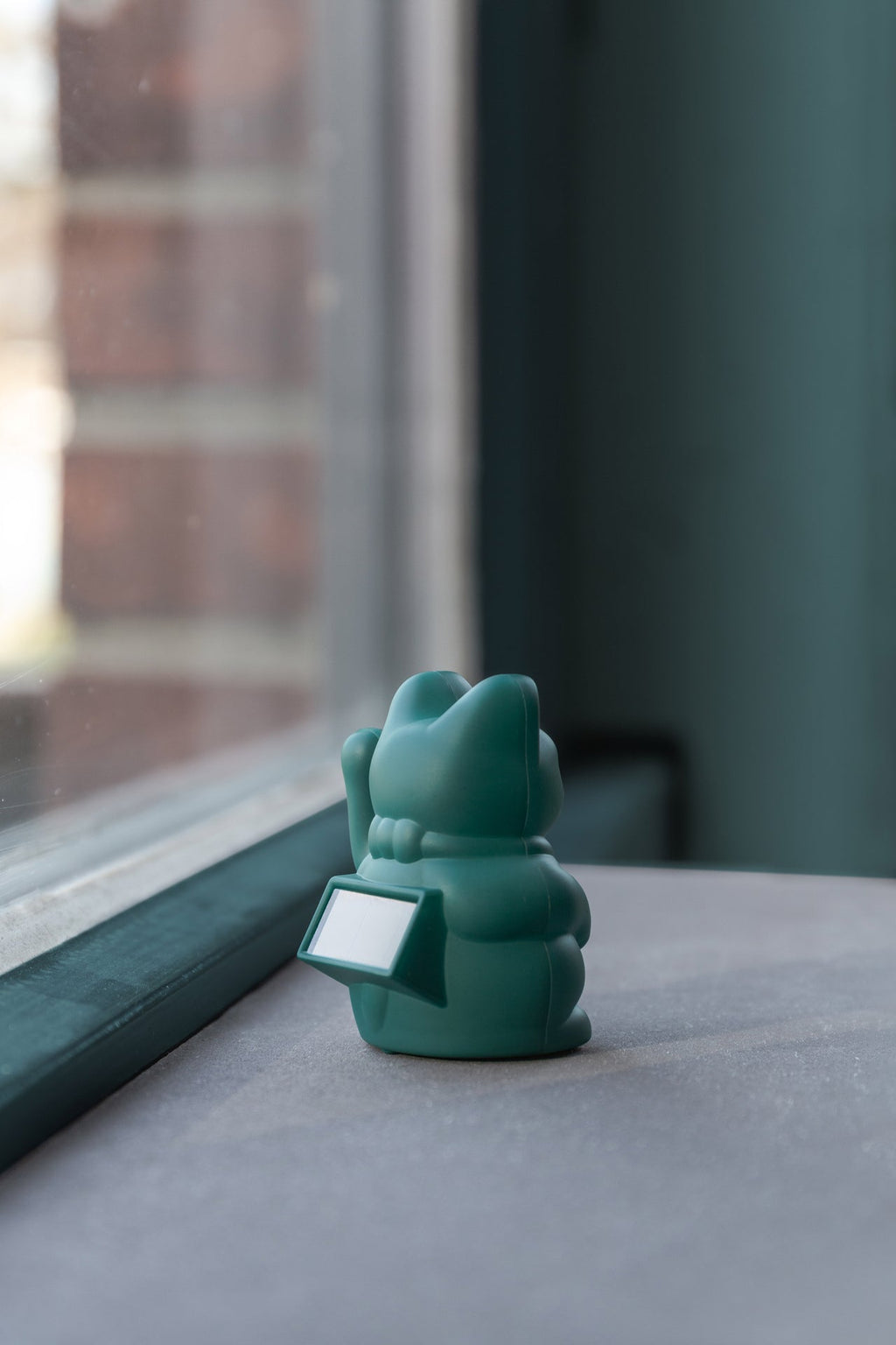 Mini Chat Chanceux Solaire Vert