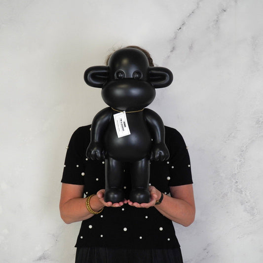Ornament - Monkey Figurine 'The Legend' - Resin - Black - 33x21x50cm