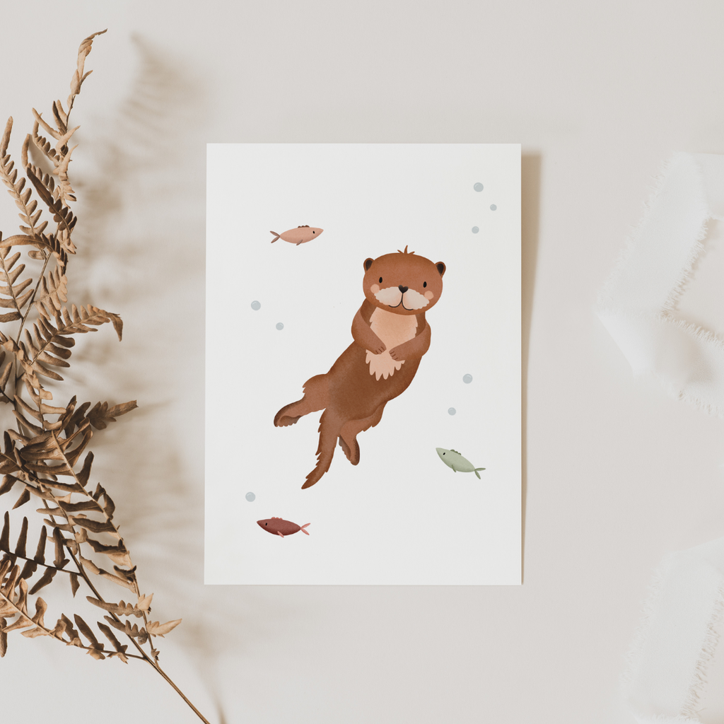 carte de voeux loutre tilda theo 