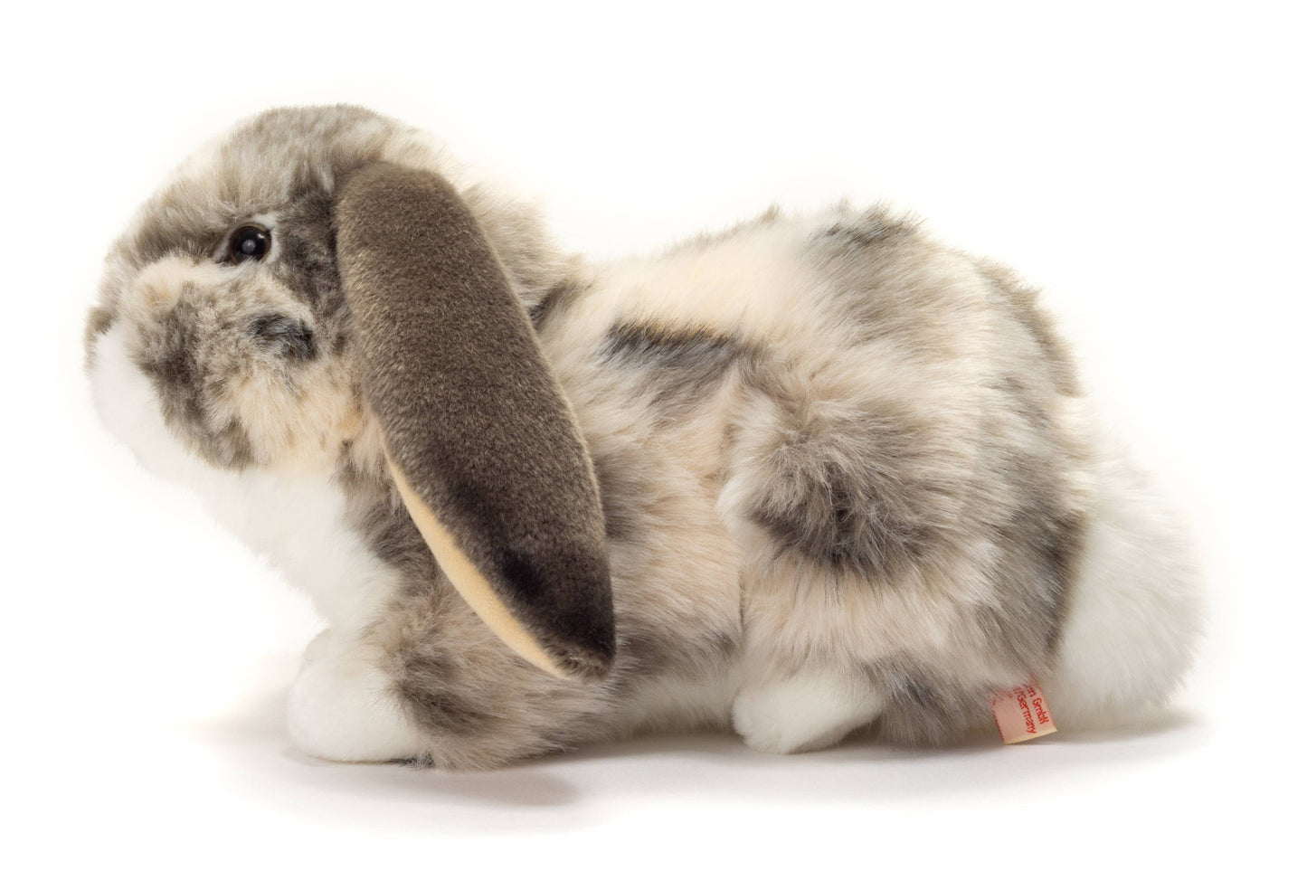 Peluche Lapin Bélier gris et blanc