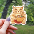 Naklejka na miskę z ramenem Lucky Cat