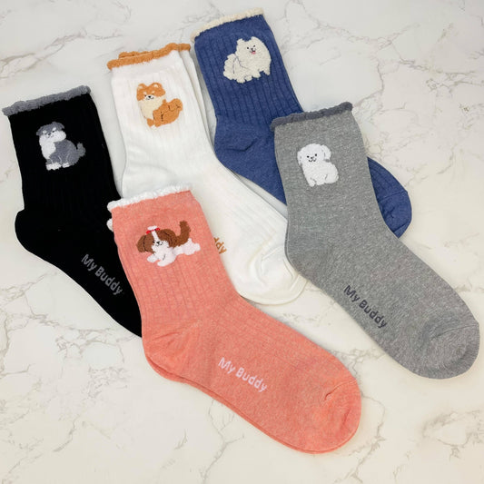 Chaussettes Dog Lover Crew Prep Obsessed Wholesale CoinCaillerie