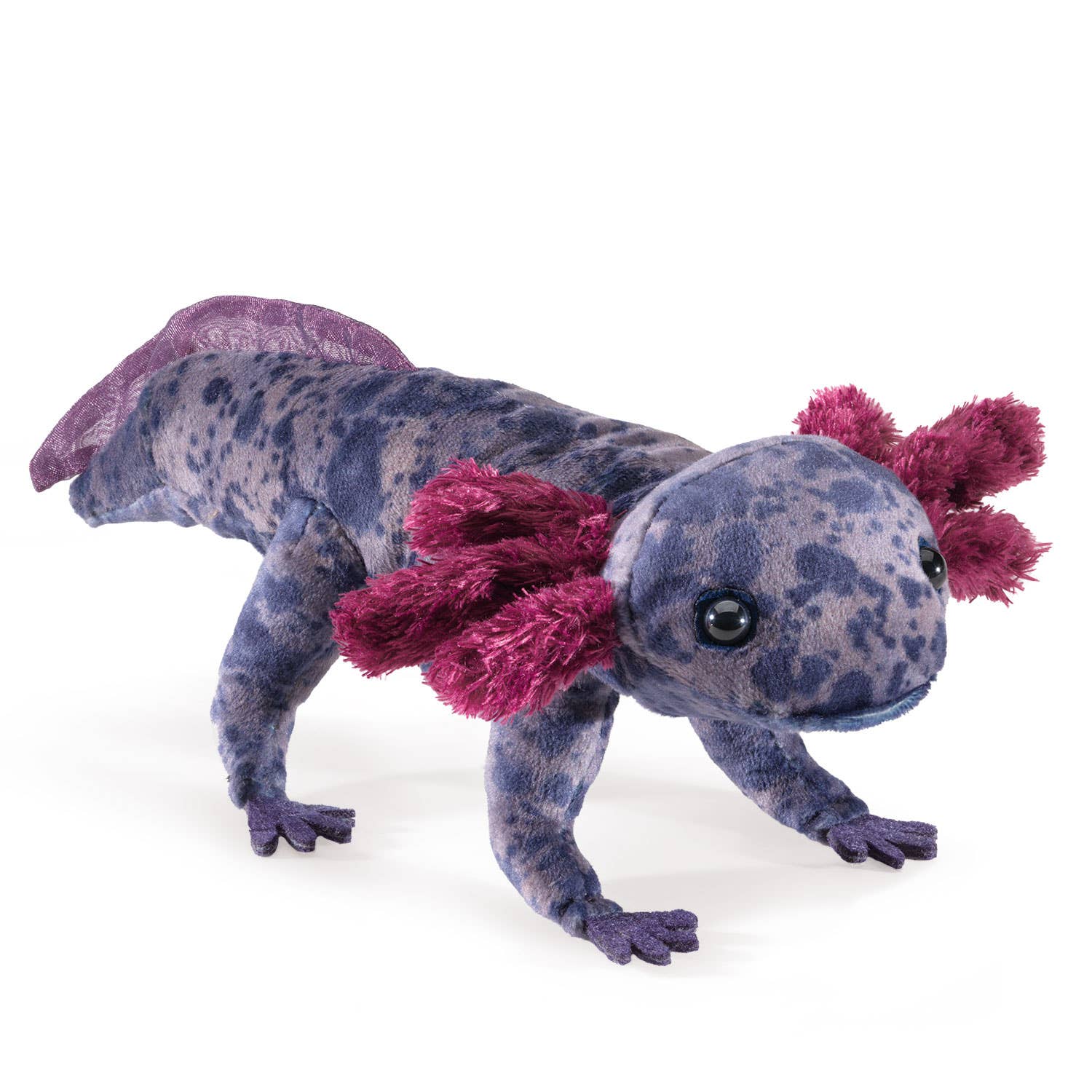 Marionnette à doigt Axolotl Negro Folkmanis realista