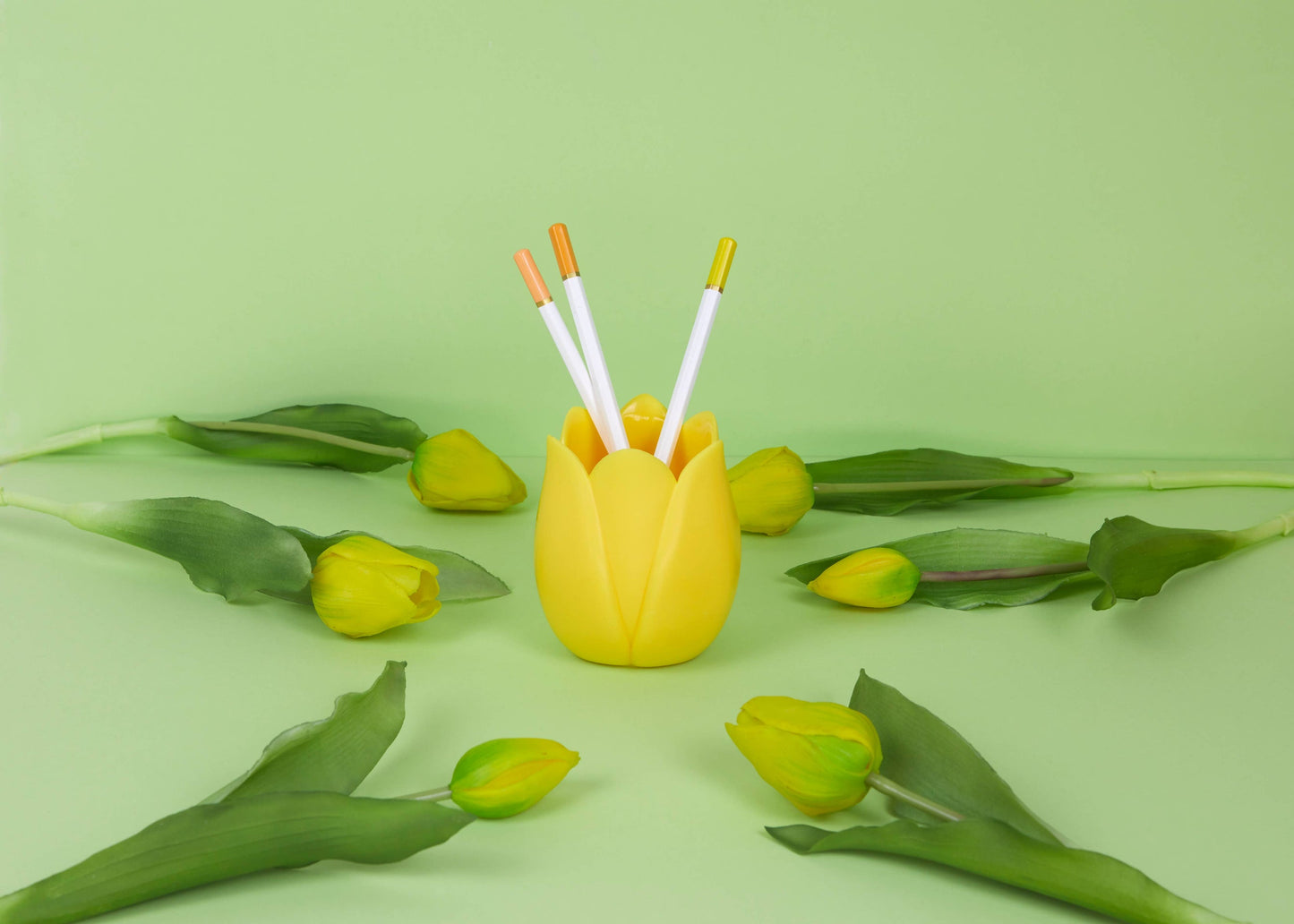 Tulip Pencil Holder - Yellow