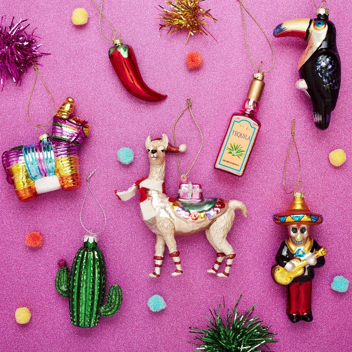 Adorno navideño de chile mexicano