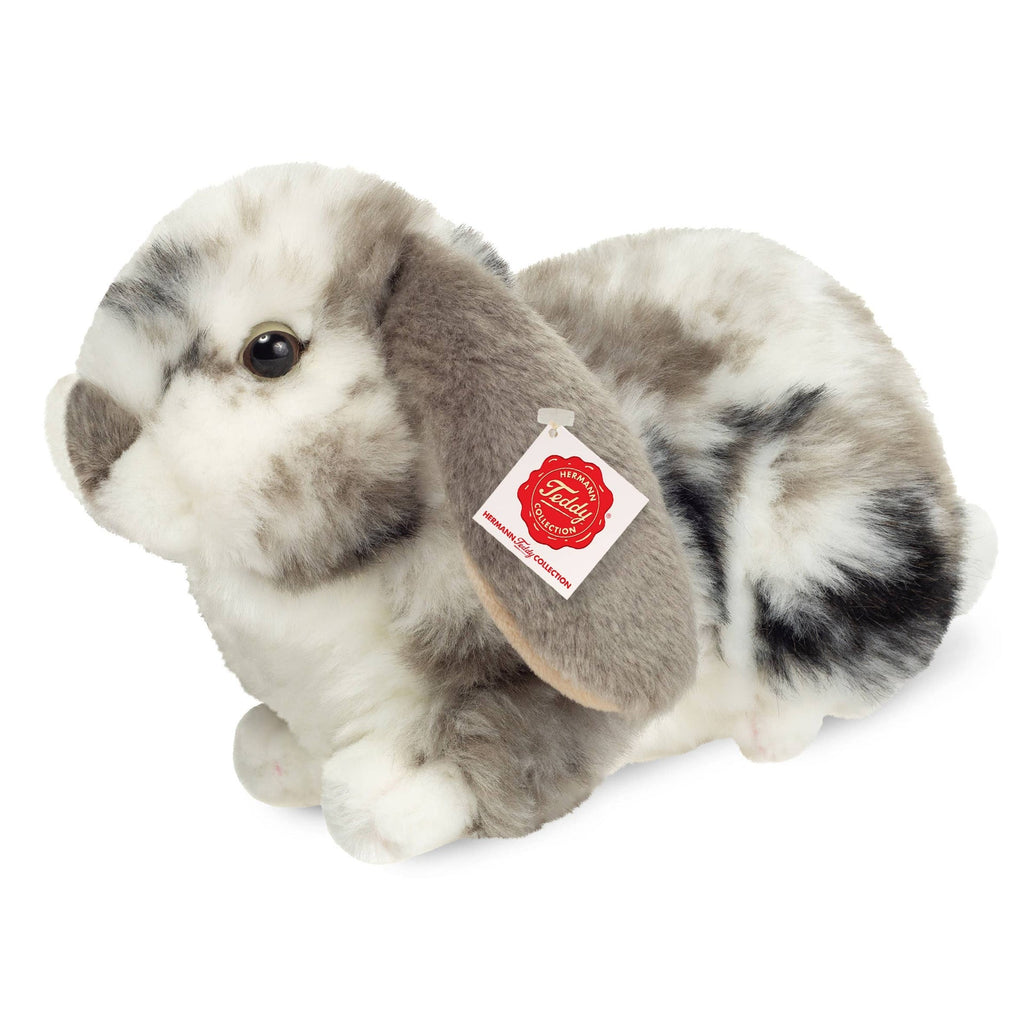 Peluche Lapin Bélier Gris-Blanc – 23 cm - Teddy Hermann