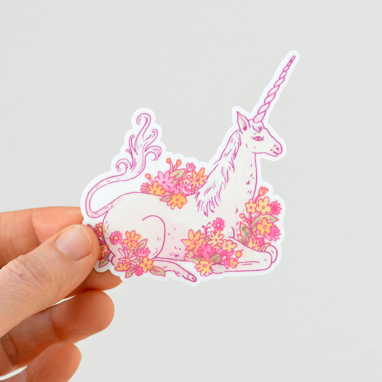 Sticker Licorne en Fleur Imaginary Animal CoinCaillerie