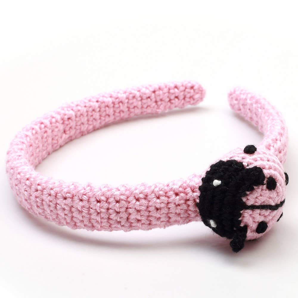 Serre-tête avec coccinelle - Rose