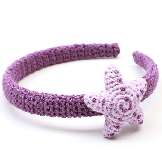 Serre-tête avec étoile de mer - Violet foncé