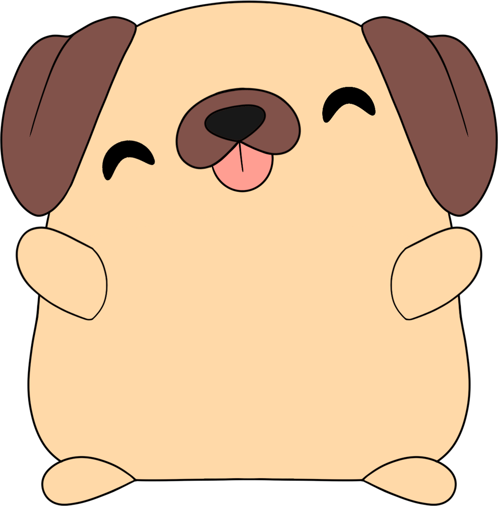 Dude Dans Pug Blep Stickie (6in)