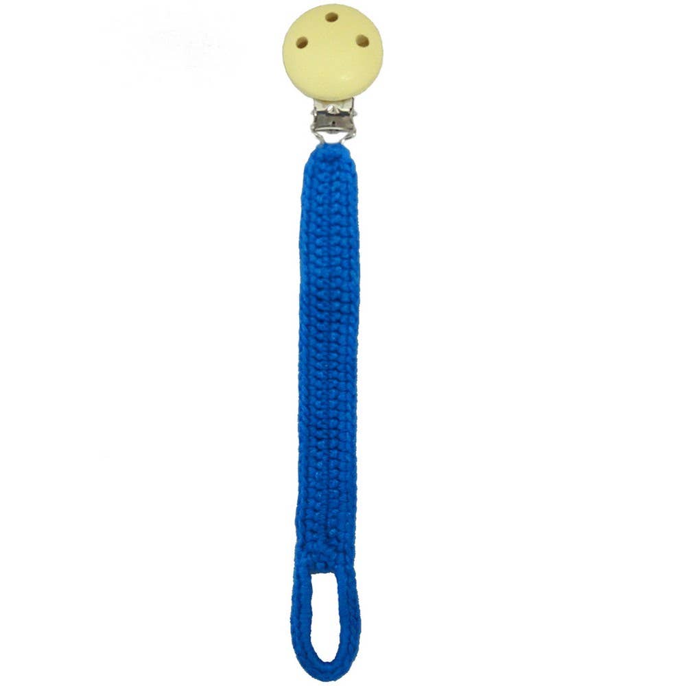 Attache-tétine au Crochet - Bleu