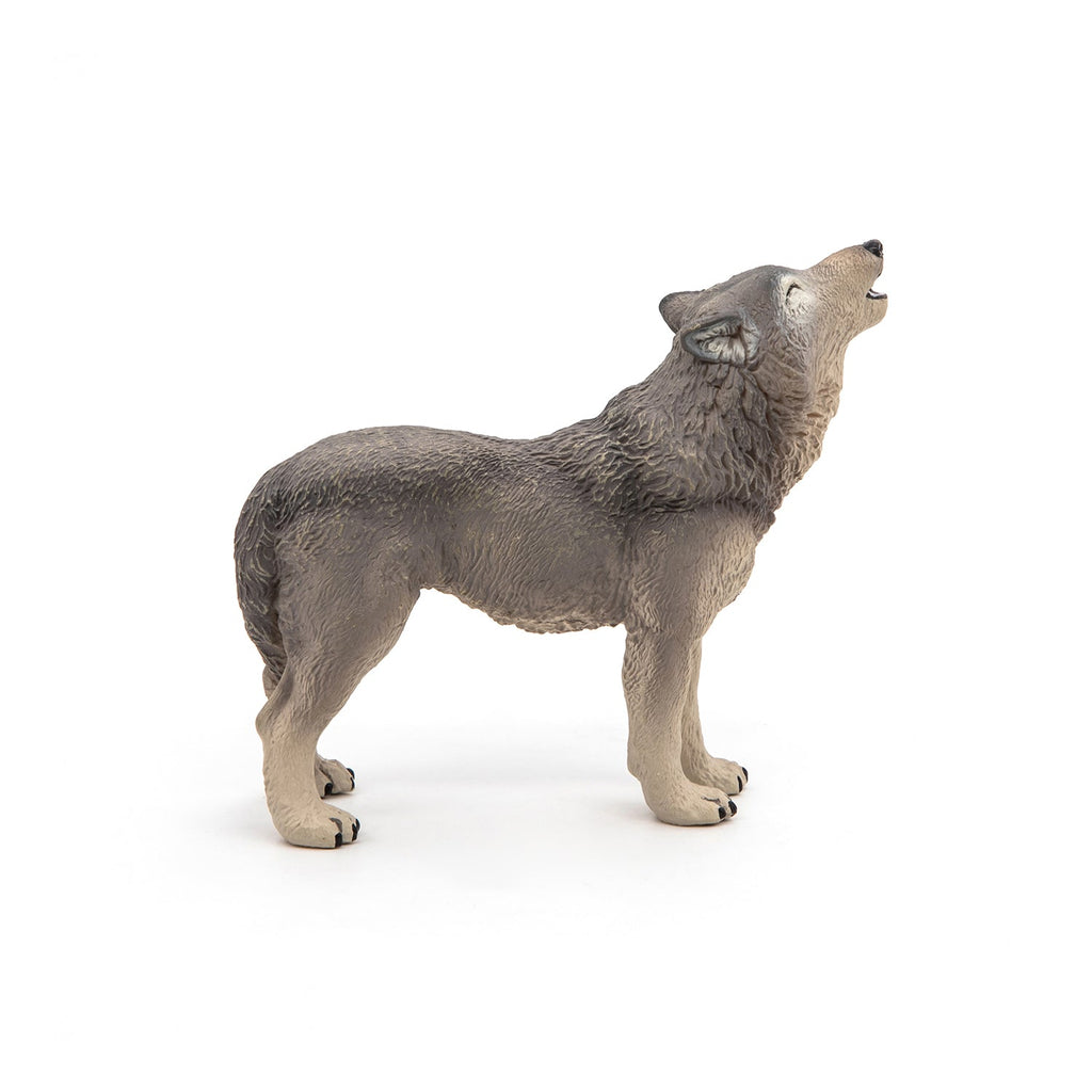 Figurine Loup hurlant Papo - animal sauvage