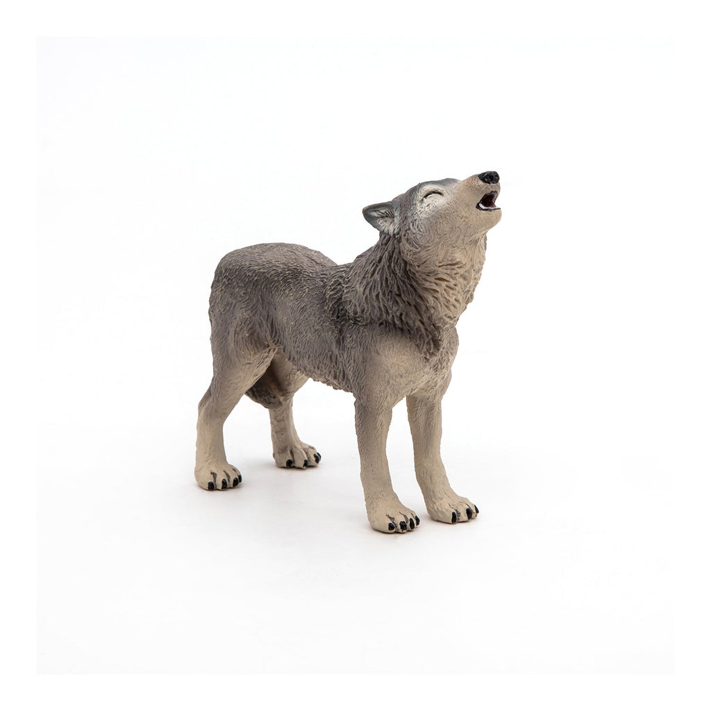 Figurine Loup hurlant Papo - animal sauvage