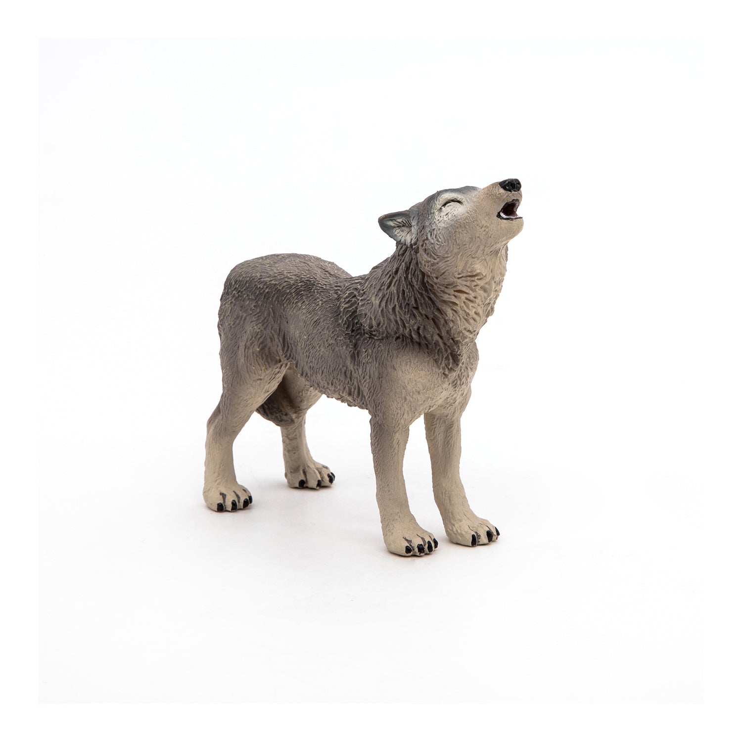 Figurine Loup hurlant Papo - animal sauvage