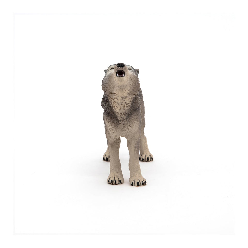 Figurine Loup hurlant Papo - animal sauvage