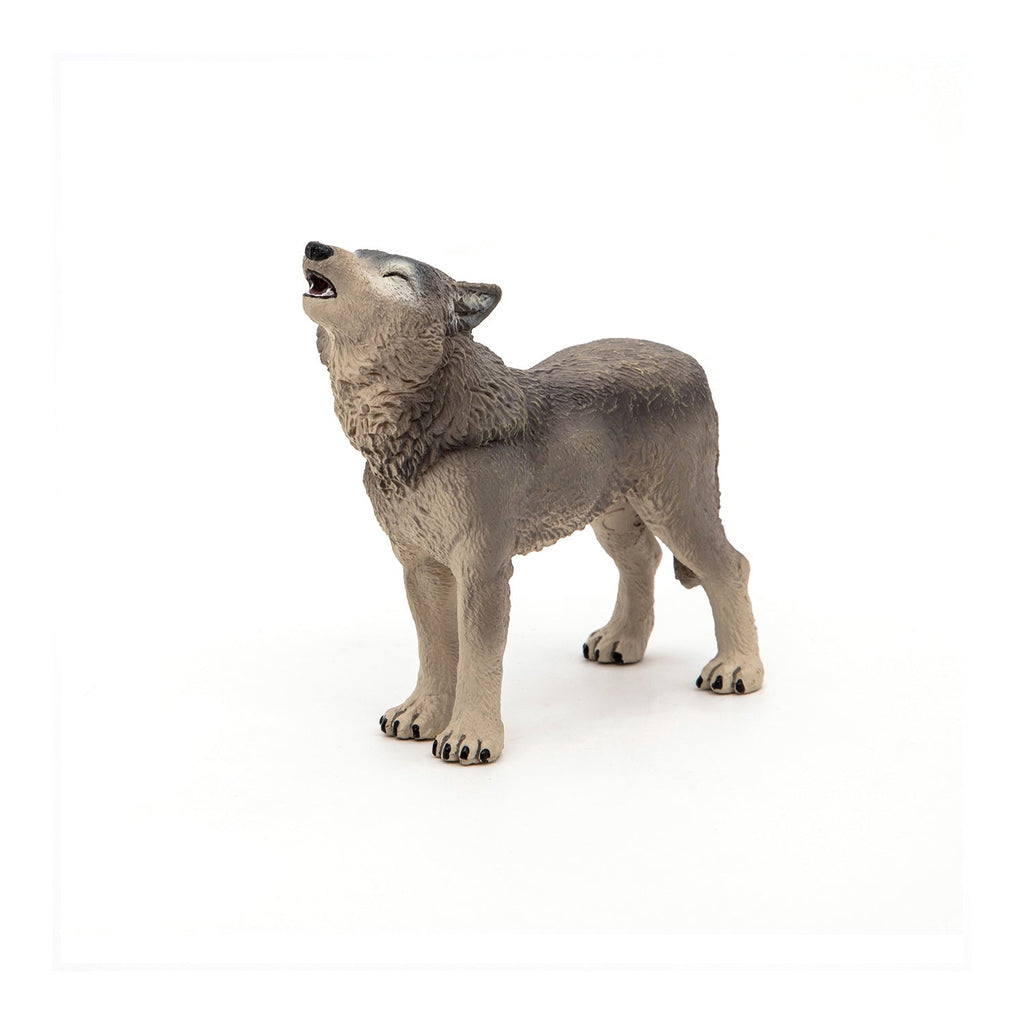 Figurine Loup hurlant Papo - animal sauvage