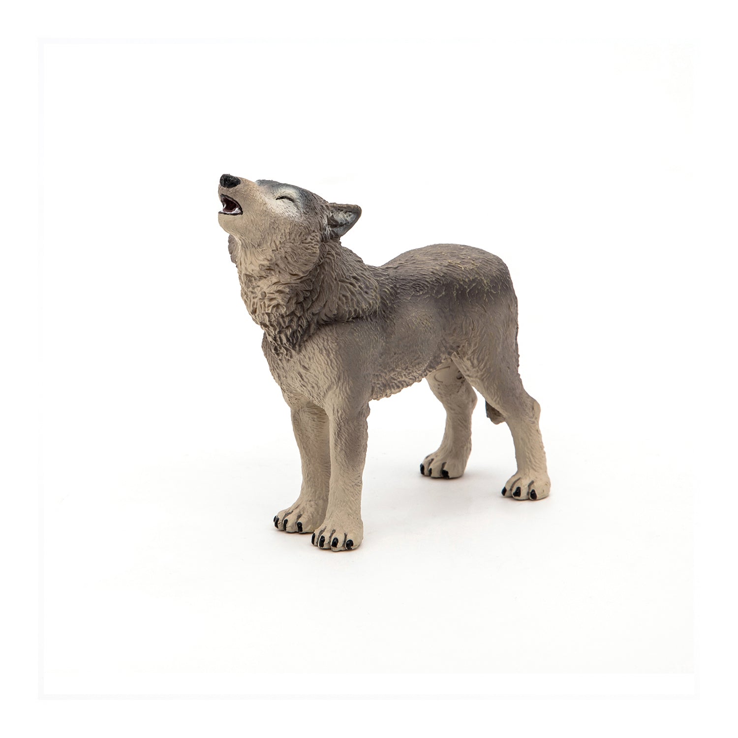 Figurine Loup hurlant Papo - animal sauvage