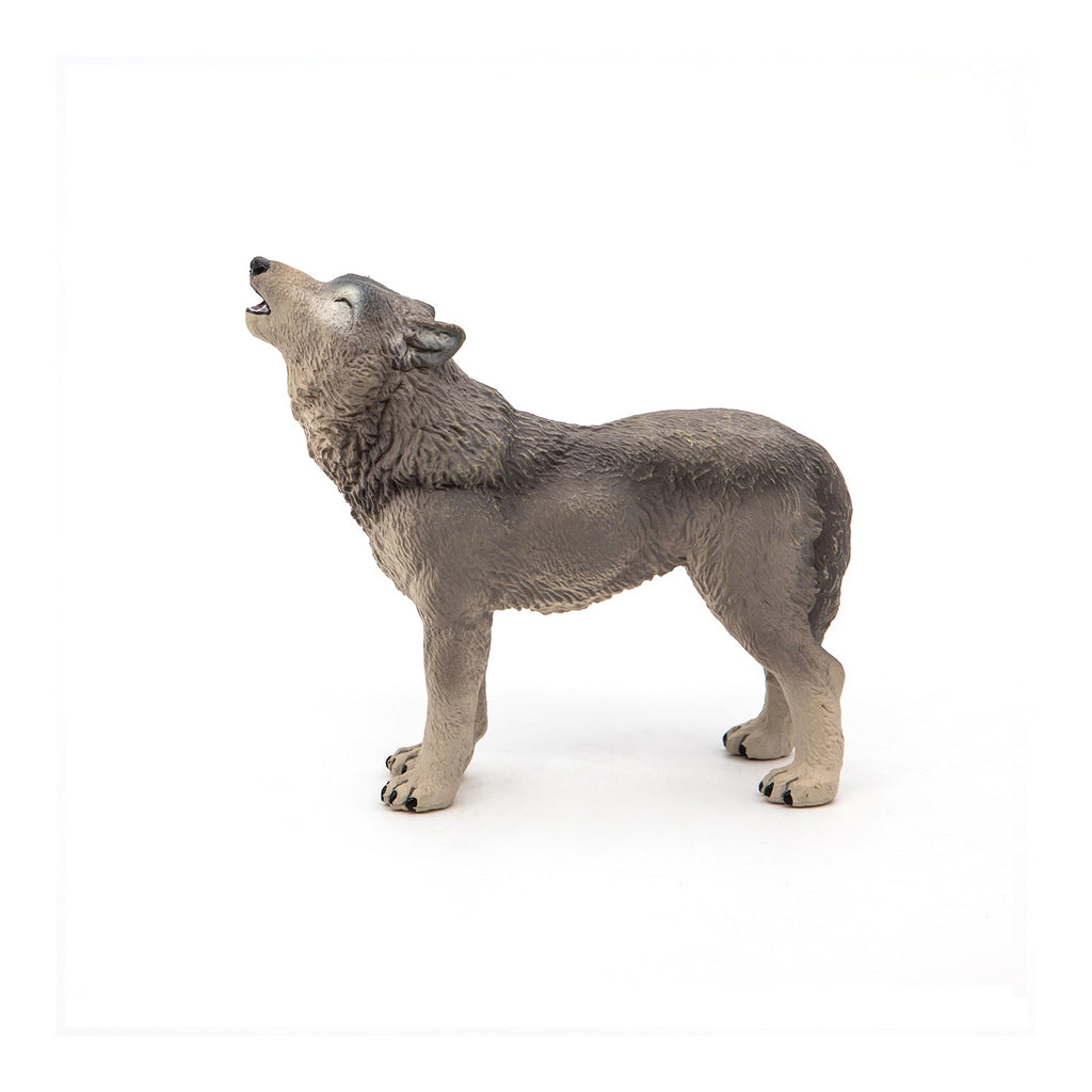 Figurine Loup hurlant Papo - animal sauvage
