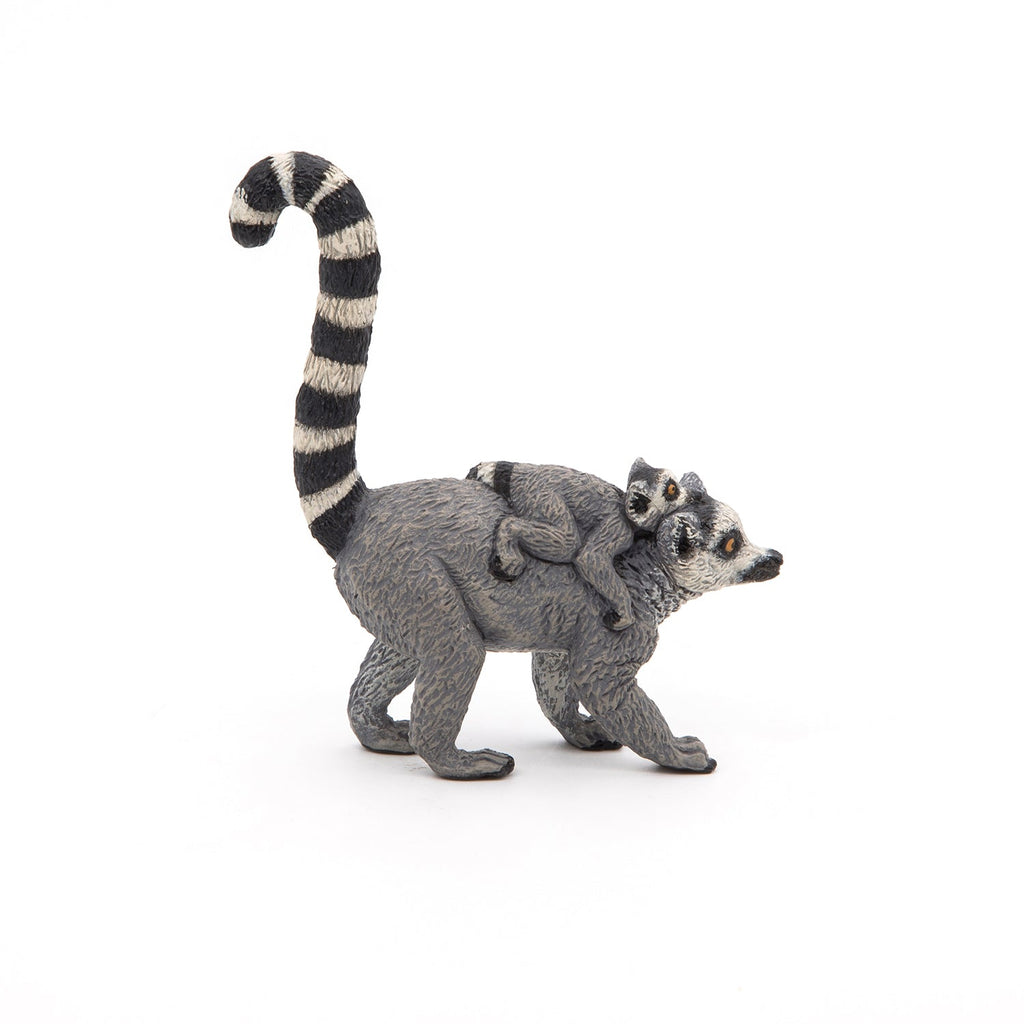 Figurine Lémurien et son bébé Papo - animal sauvage