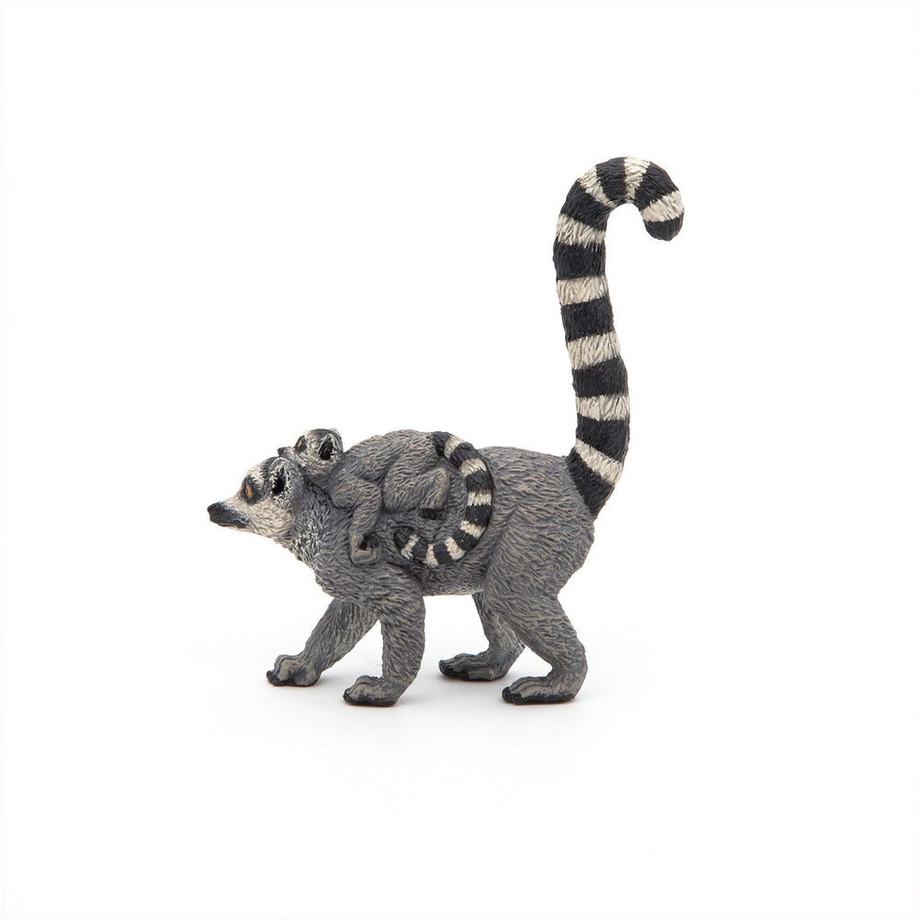 Figurine Lémurien et son bébé Papo - animal sauvage
