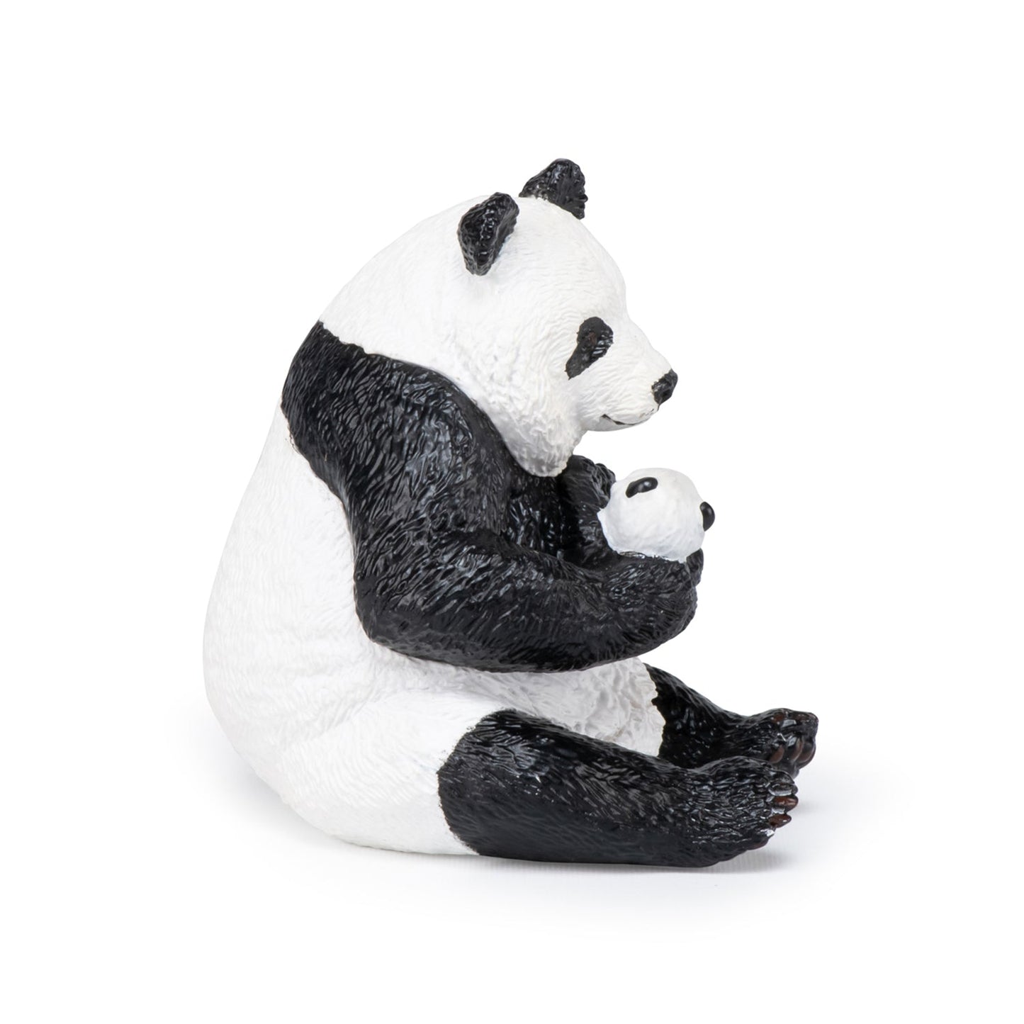 Figurine Panda assis et son bébé Papo - animal sauvage