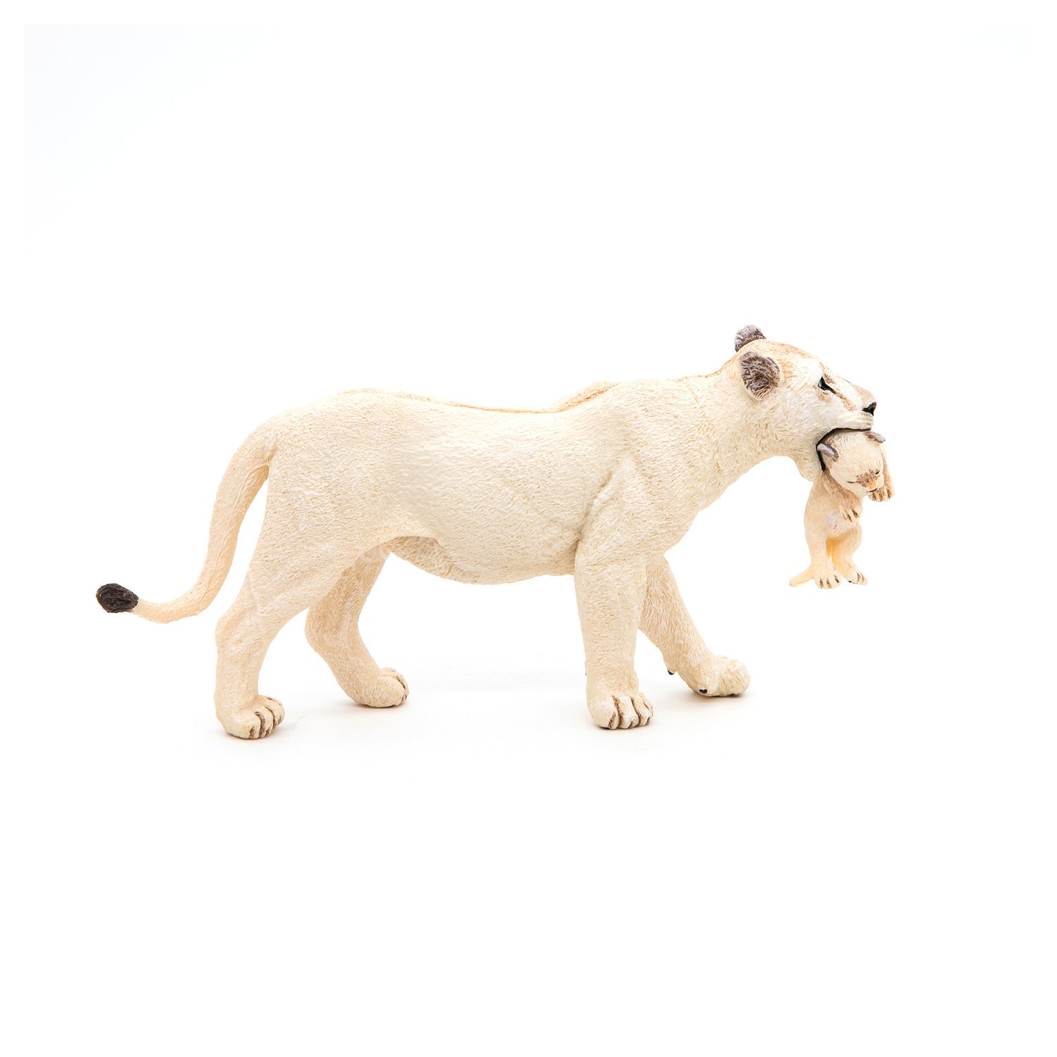 Figurine Lionne blanche avec lionceau Papo - animal sauvage