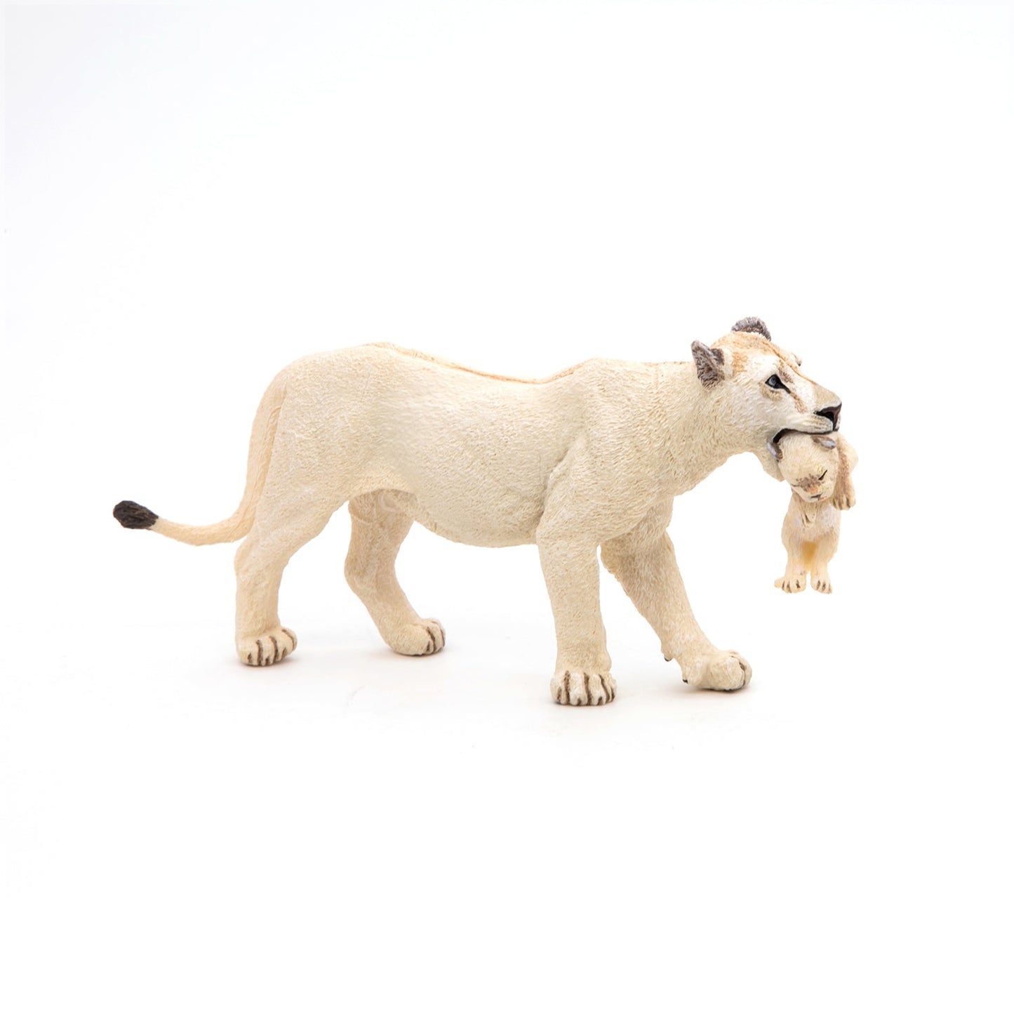 Figurine Lionne blanche avec lionceau Papo - animal sauvage