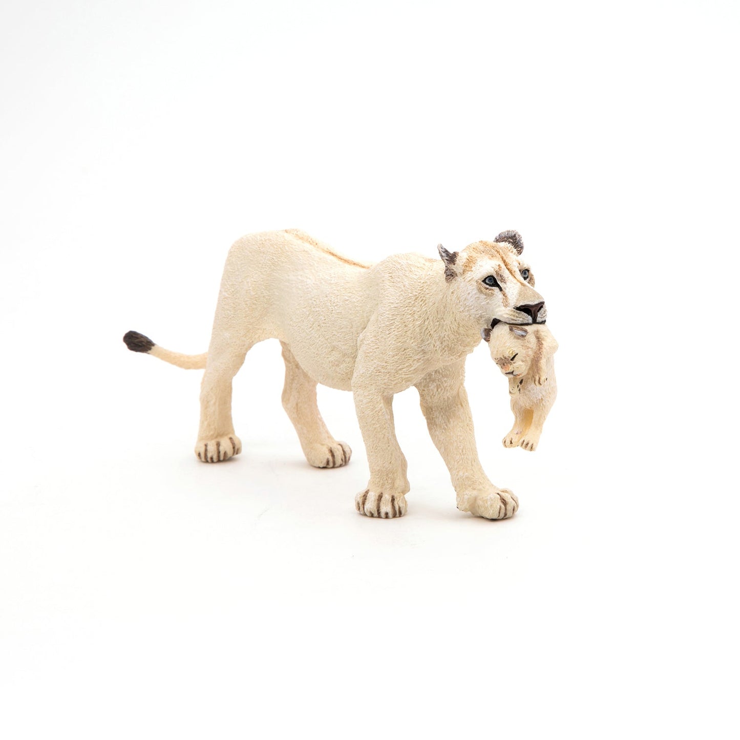 Figurine Lionne blanche avec lionceau Papo - animal sauvage