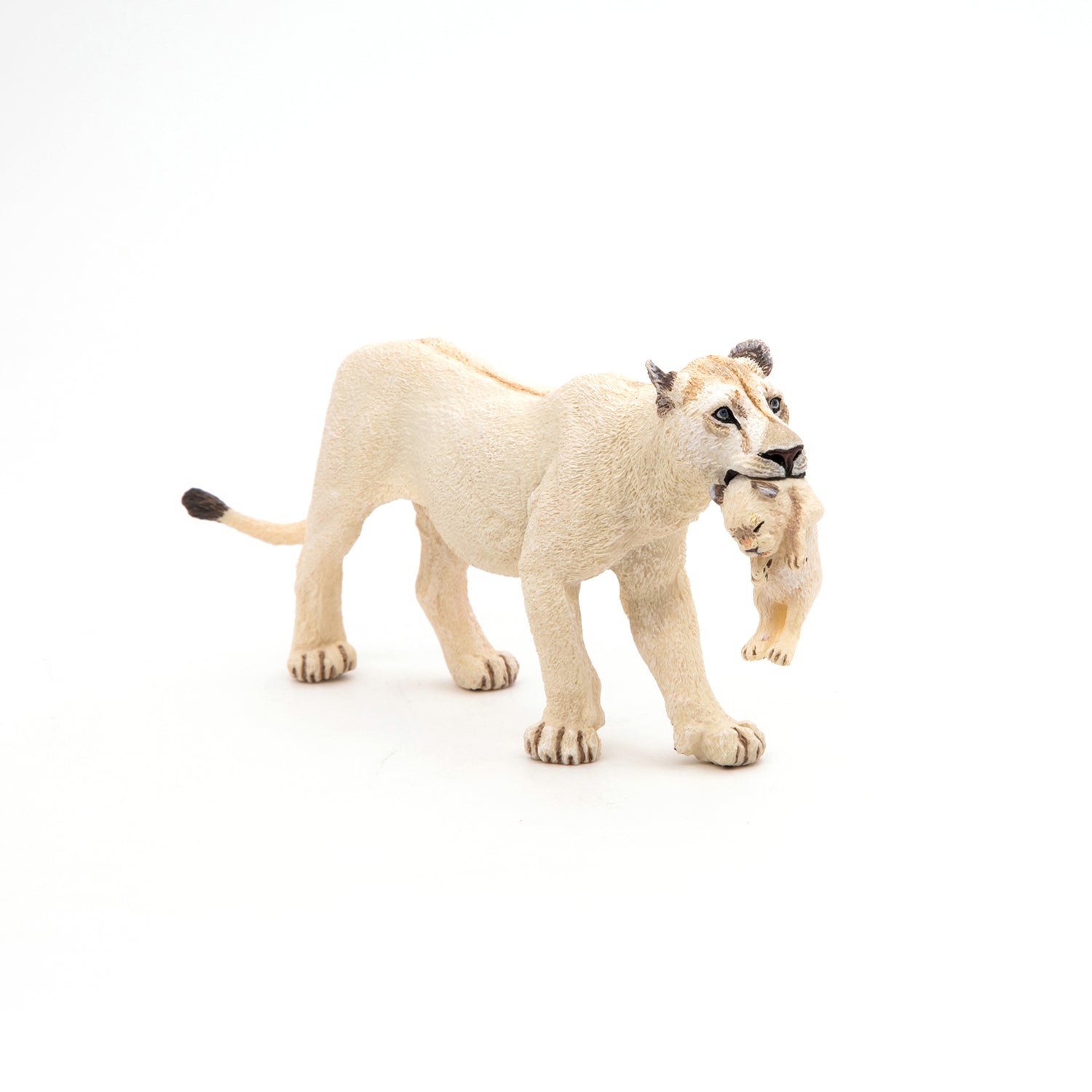 Figurine Lionne blanche avec lionceau Papo - animal sauvage