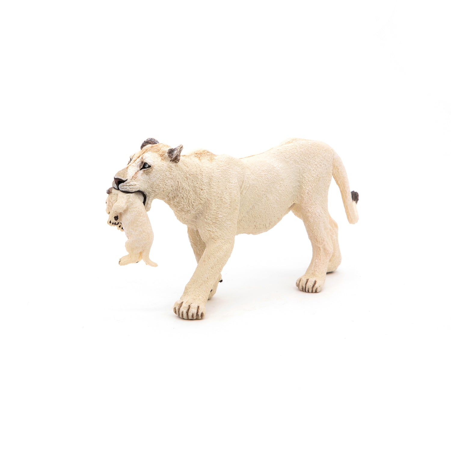 Figurine Lionne blanche avec lionceau Papo - animal sauvage
