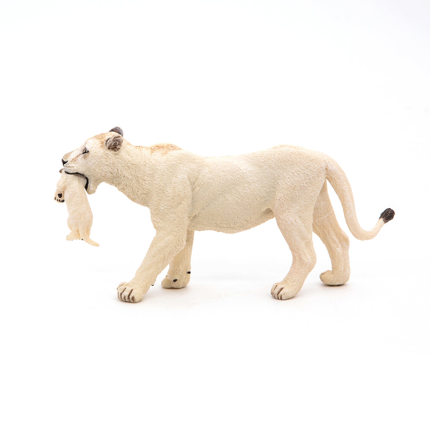 Figurine Lionne blanche avec lionceau Papo - animal sauvage