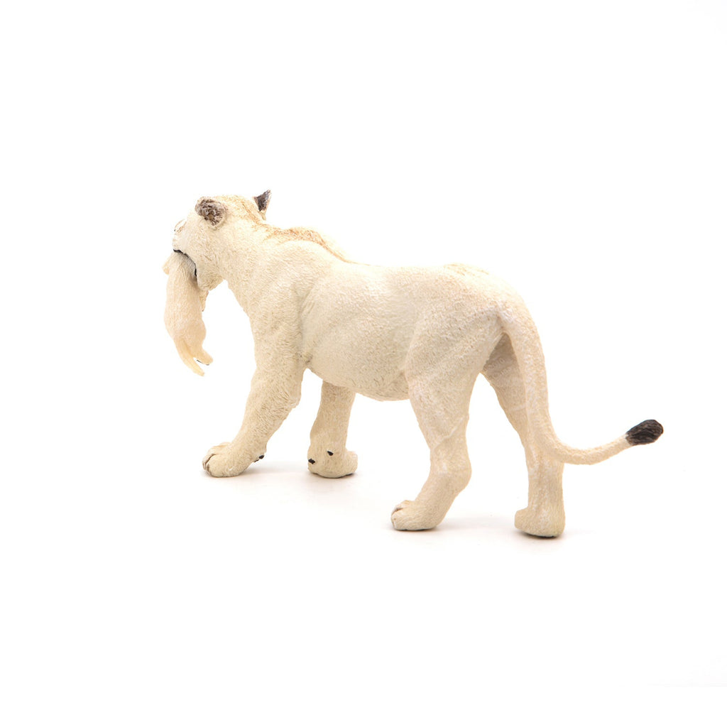 Figurine Lionne blanche avec lionceau Papo - animal sauvage