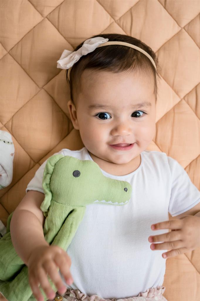 doudou crocodile avec support de dentition tikiri 