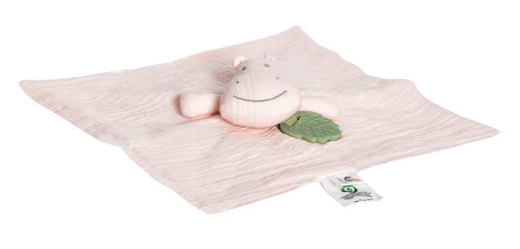 doudou hippopotame avec support de dentition tikiri 