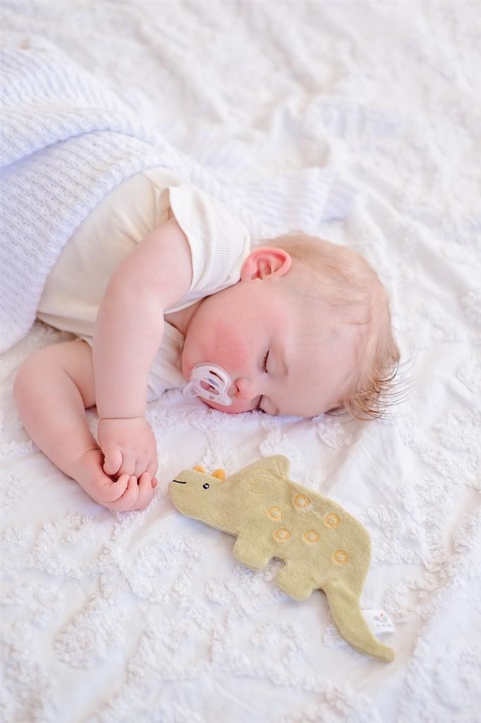 jouet a froisser doudou dinausore triceratops tikiri 