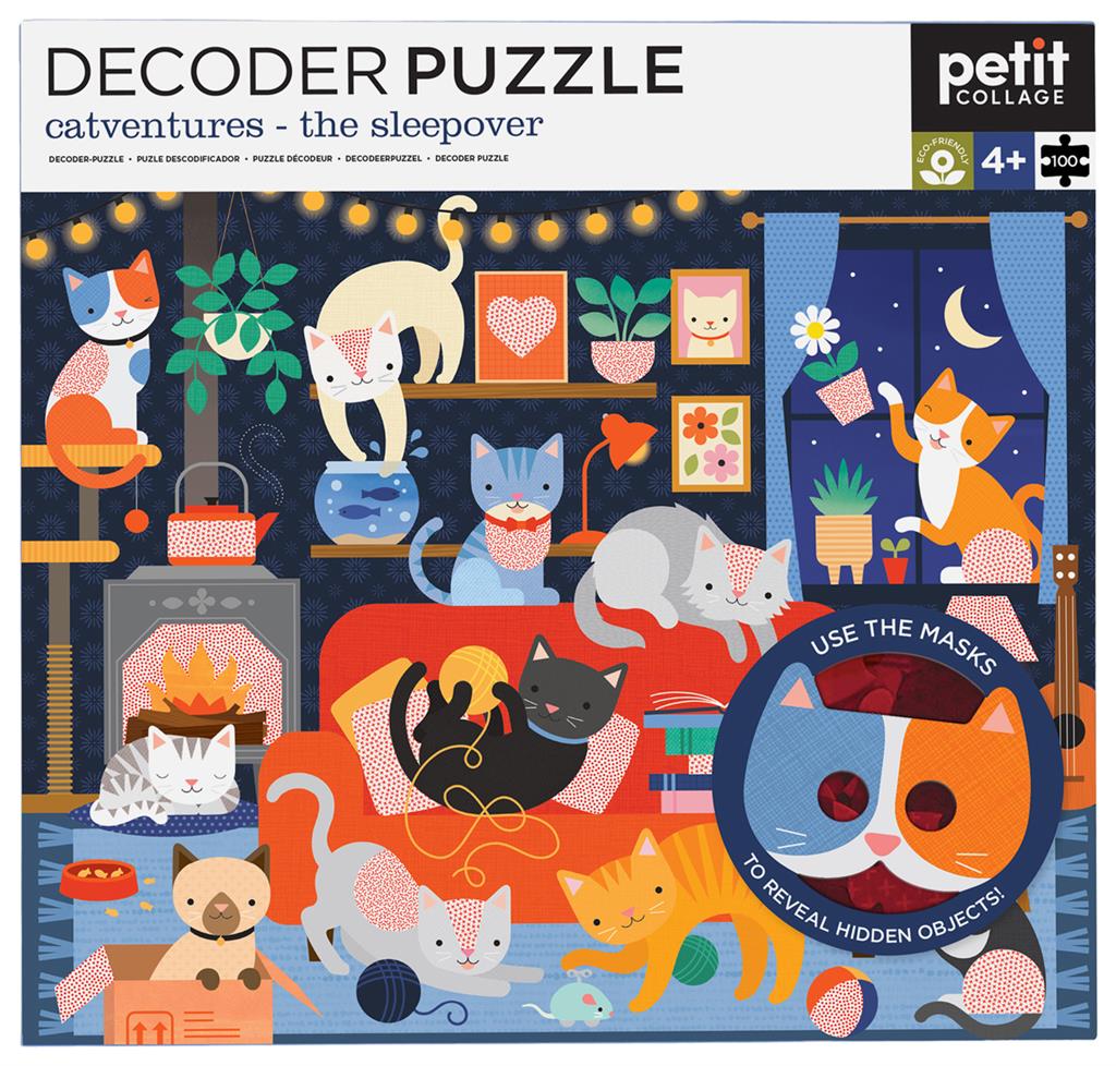 Puzzle Aventures de Chat 100 pièces - Petit Collage