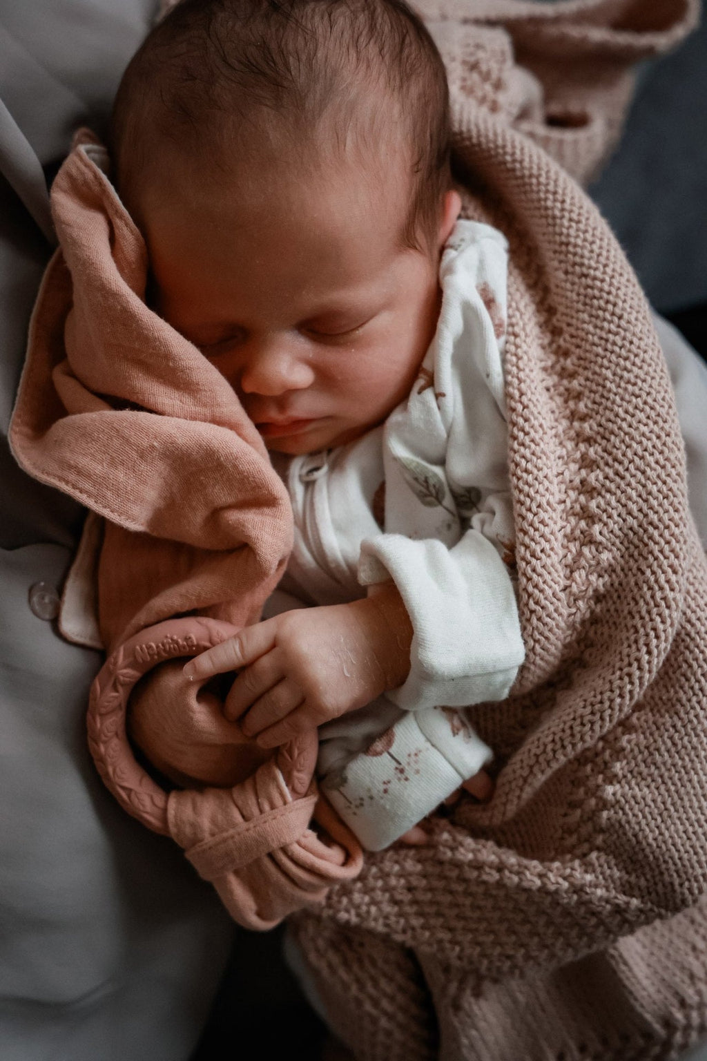 Doudou avec anneau de dentition Rose Natruba – vue produit 2