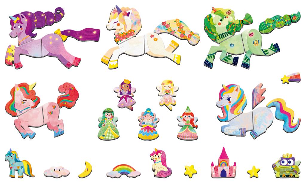 Magnetische Puzzlebox – Einhörner