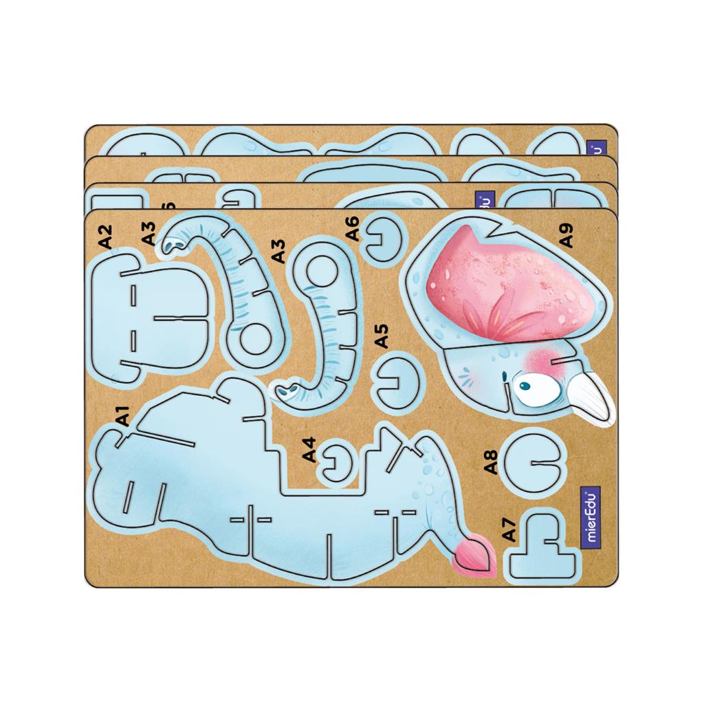 3D Puzzle Construction - African Elephant