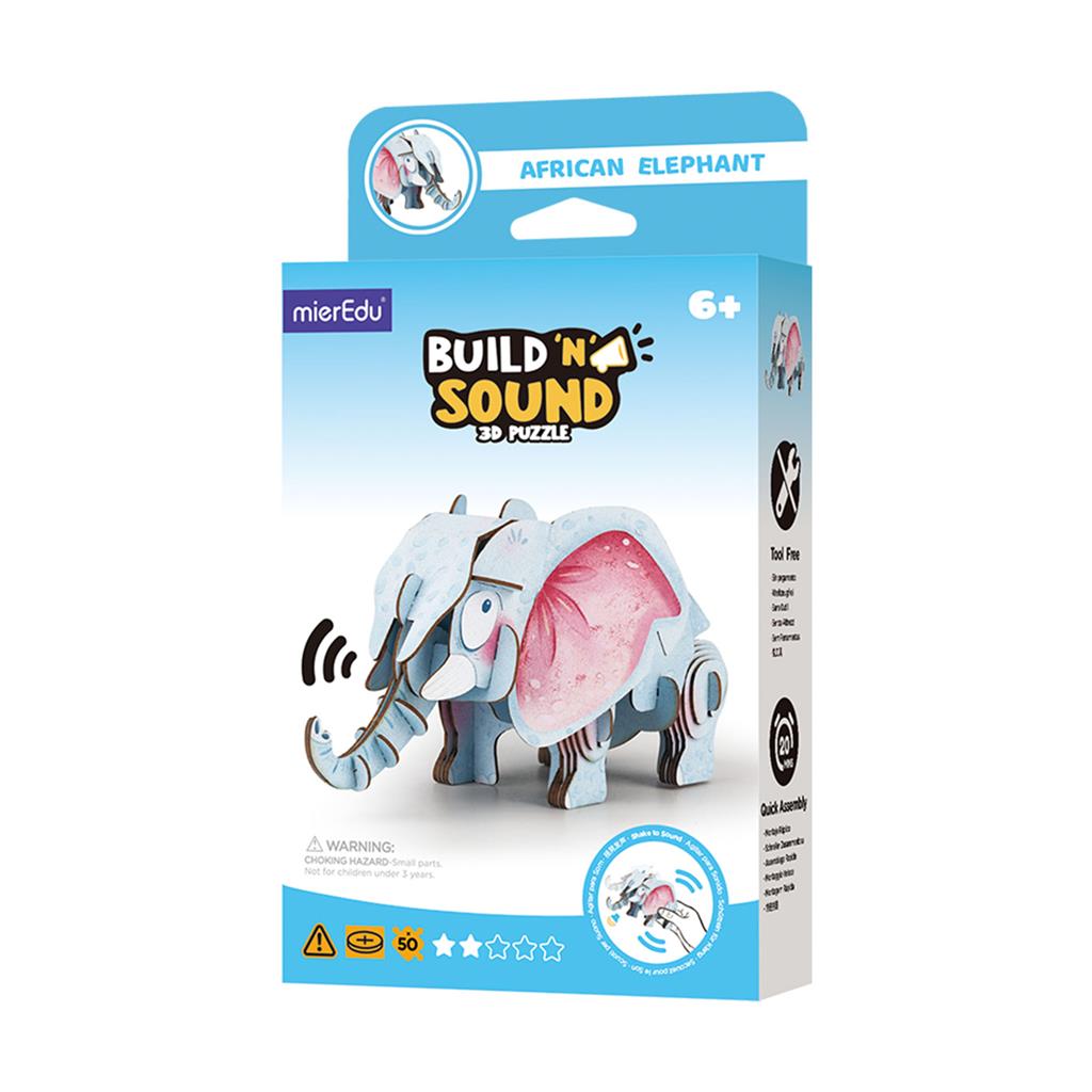 Puzzle 3D Construction - Eléphant D'Afrique