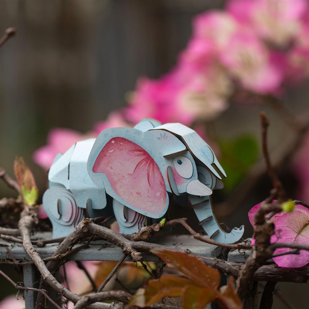 3D Puzzle Construction - African Elephant