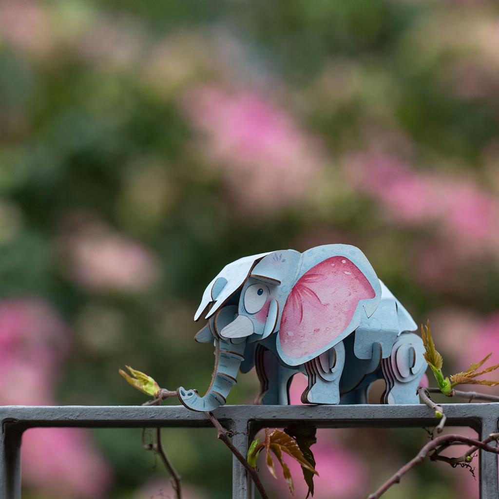 3D Puzzle Construction - African Elephant
