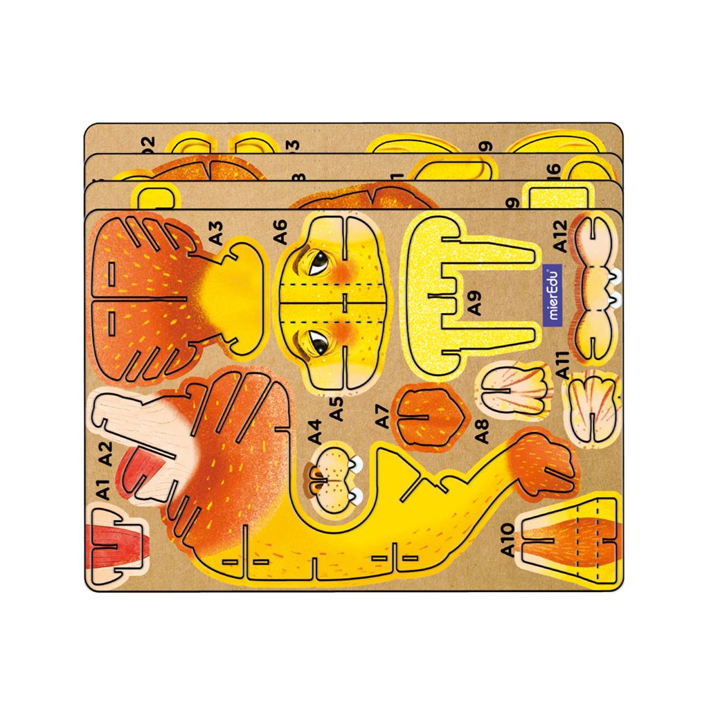 Puzzle 3D Construction - Lion
