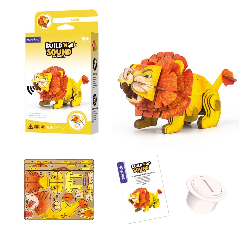 3D Puzzle Construction - Lion